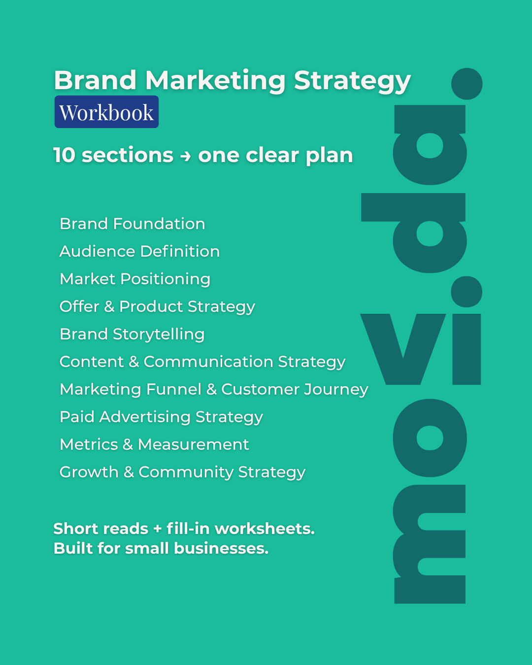 Brand Marketing Strategy- Digital Workbook